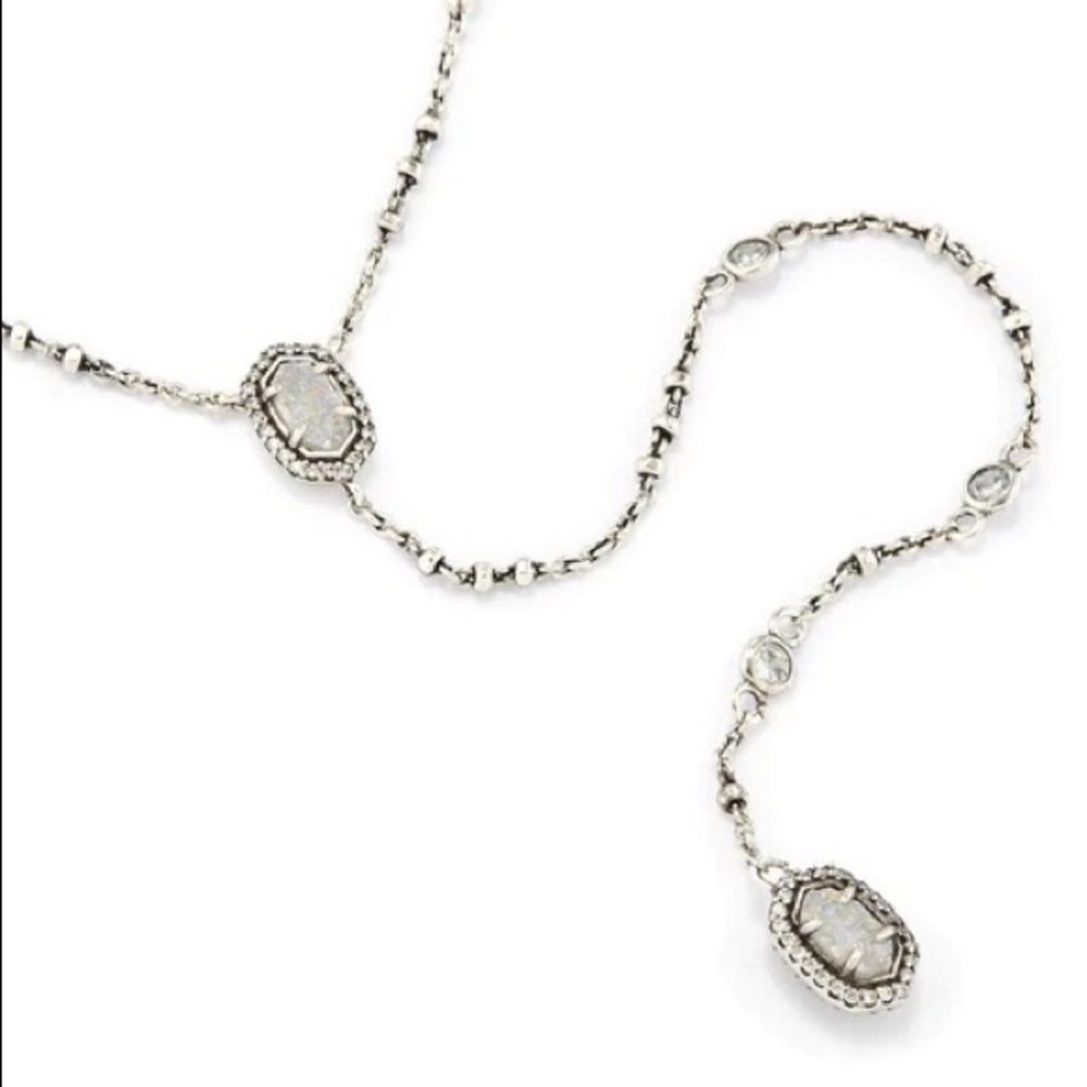 Kendra Scott Claudia necklace antique silver